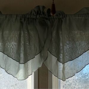 Elegant Sheer Green Window Valance